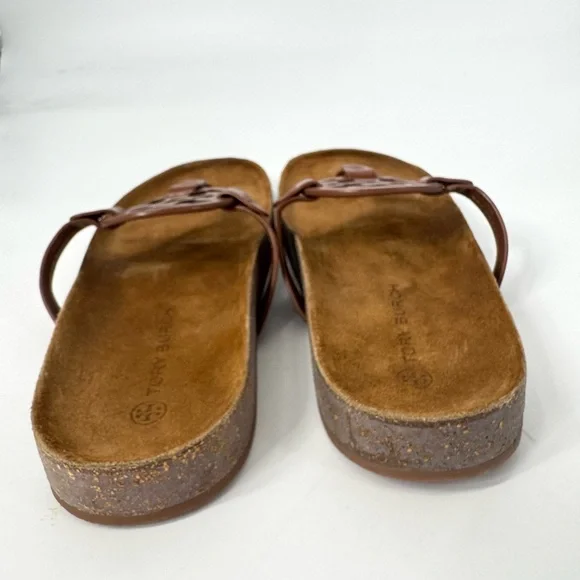 Tory Burch Miller Cloud Sandals Brown Suede - Picture 4 of 8